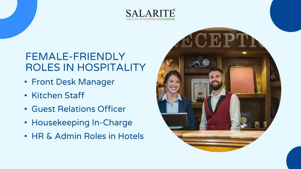 female friendly roles in hospitality front desk