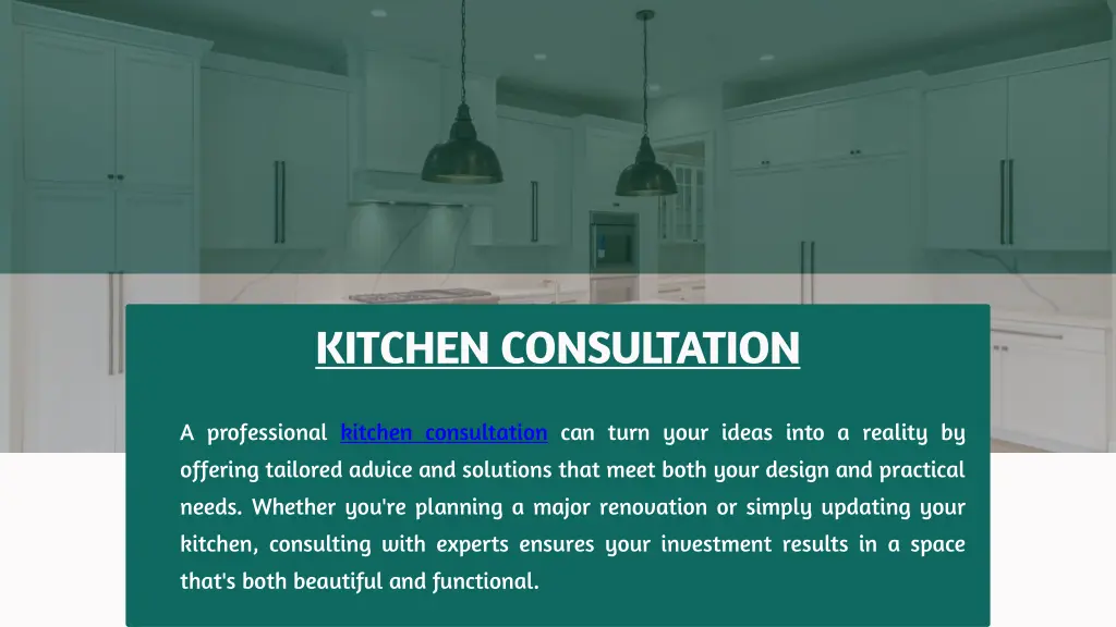 kitchen consultation