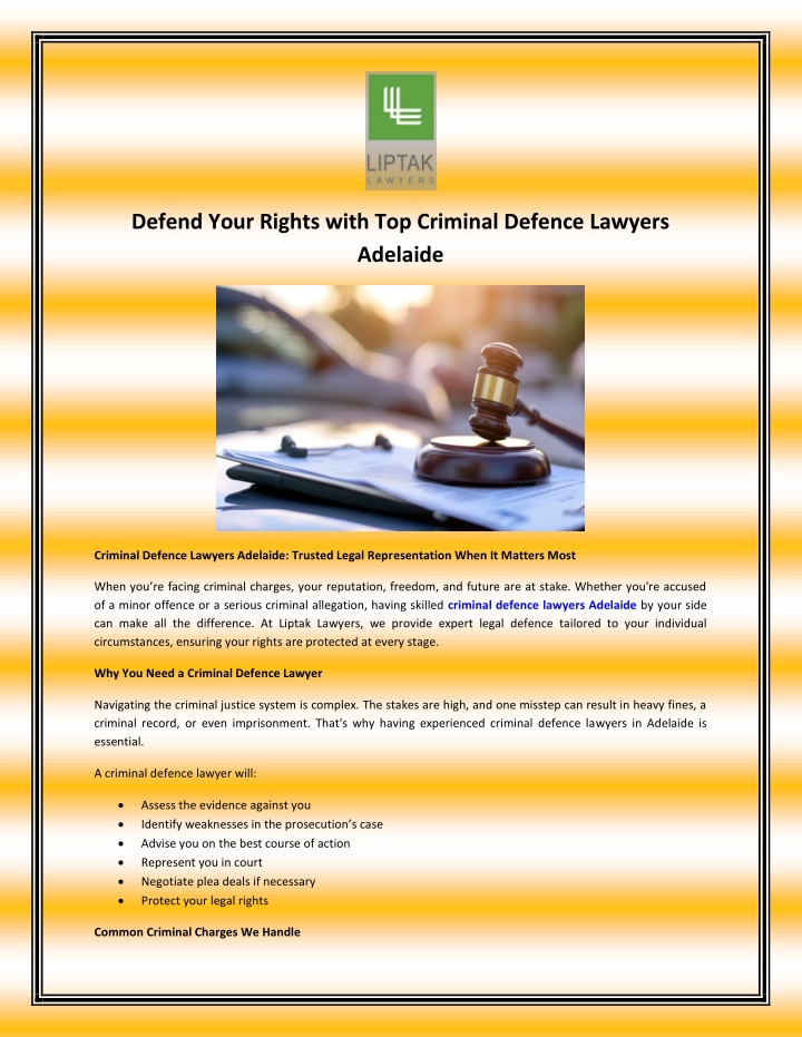 defend your rights with top criminal defence