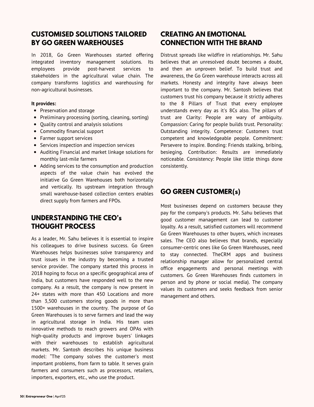 customised solutions tailored by go green