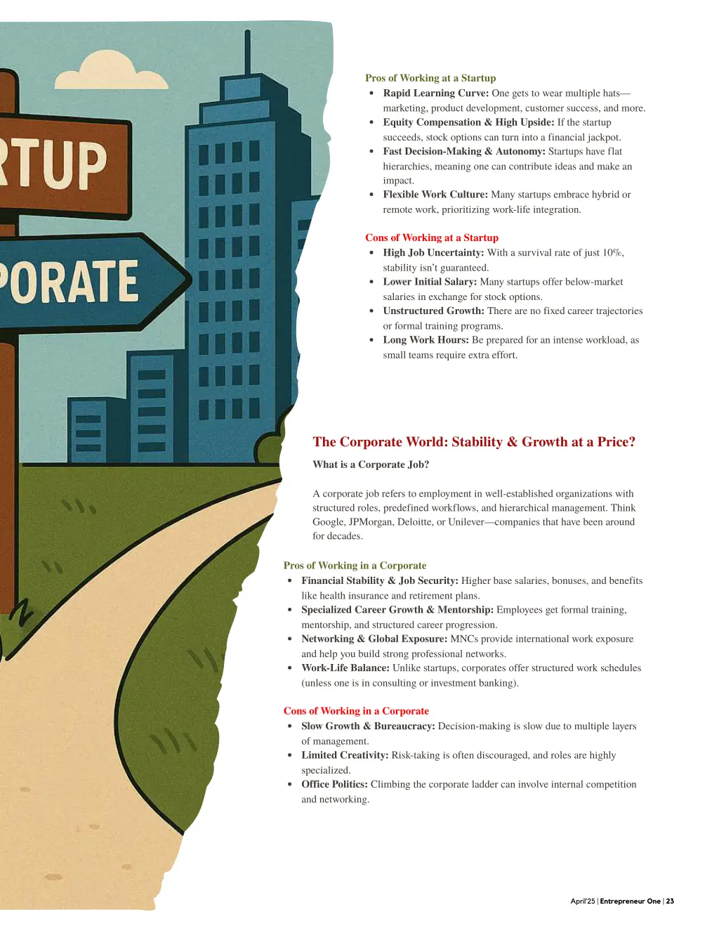 pros of working at a startup rapid learning curve