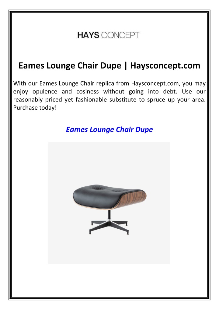eames lounge chair dupe haysconcept com