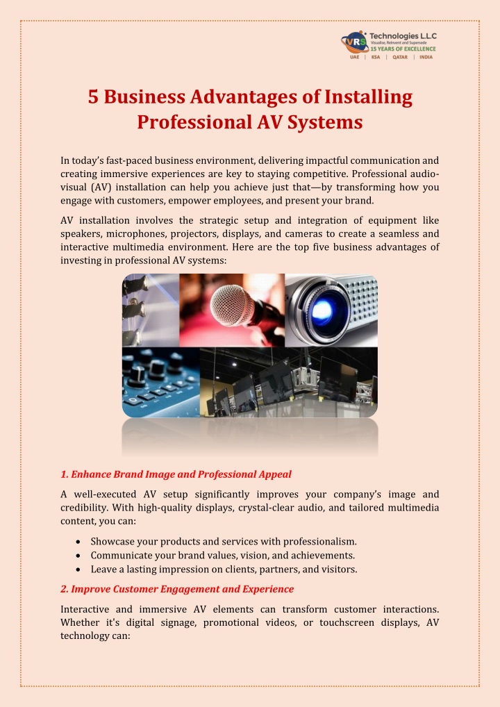5 business advantages of installing professional