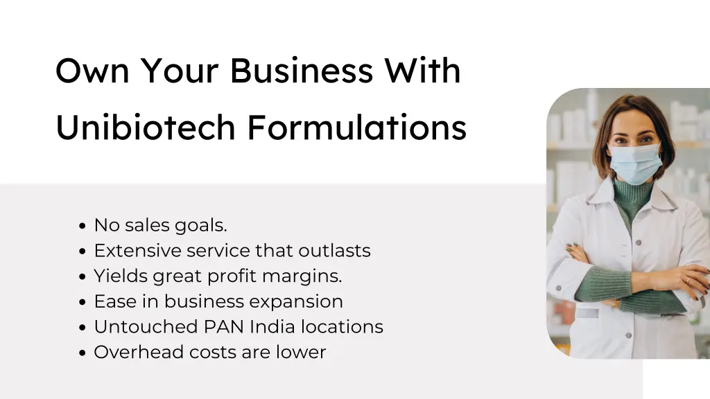 own your business with unibiotech formulations