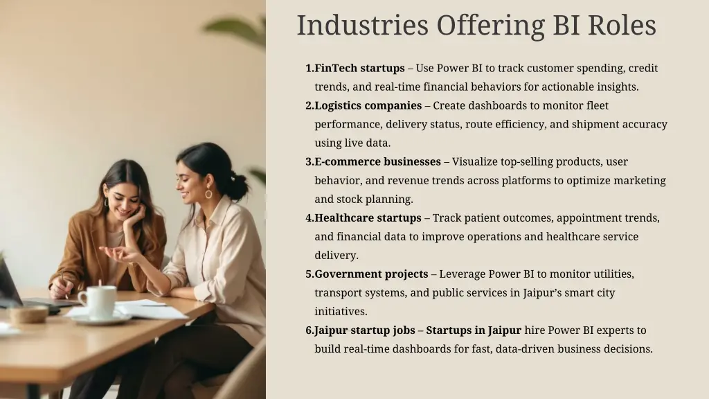 industries offering bi roles