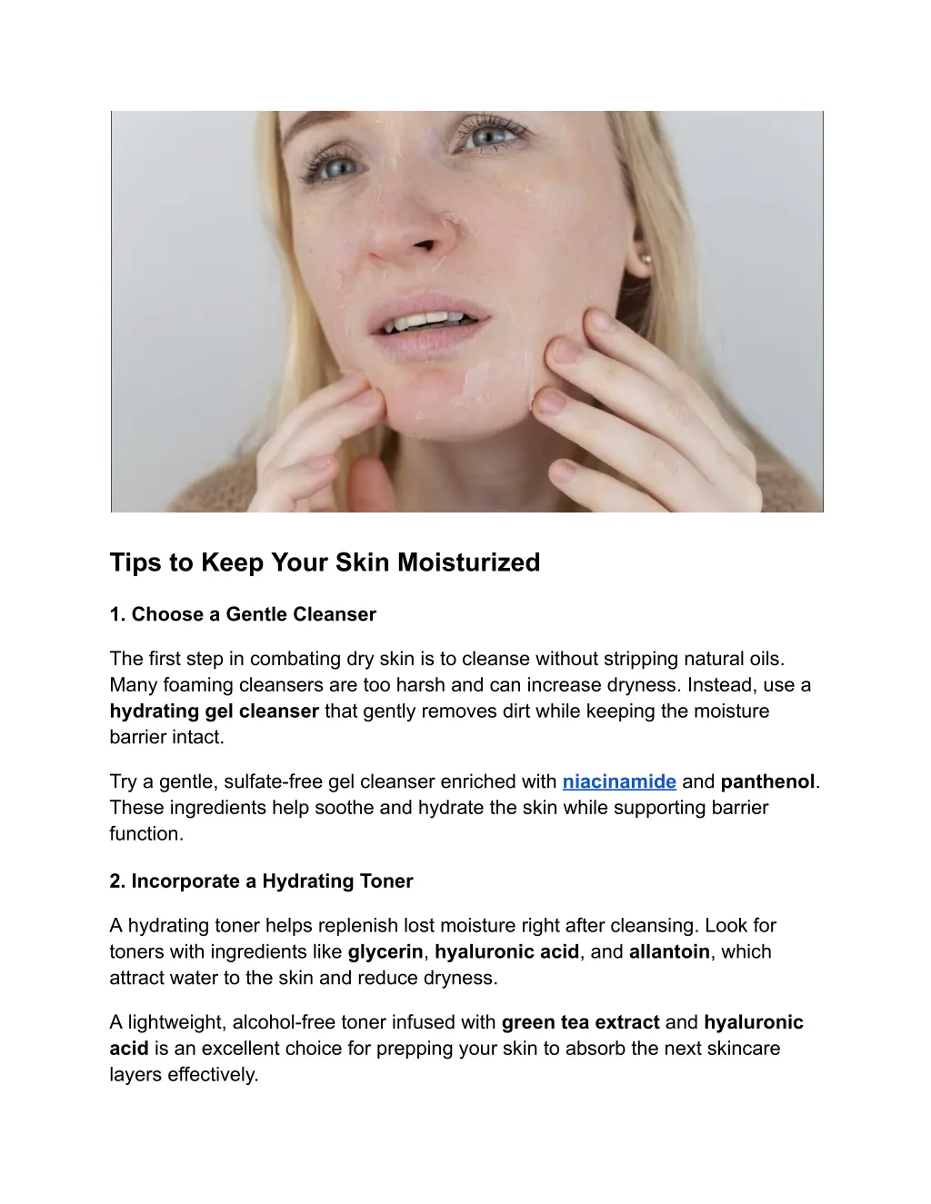 tips to keep your skin moisturized