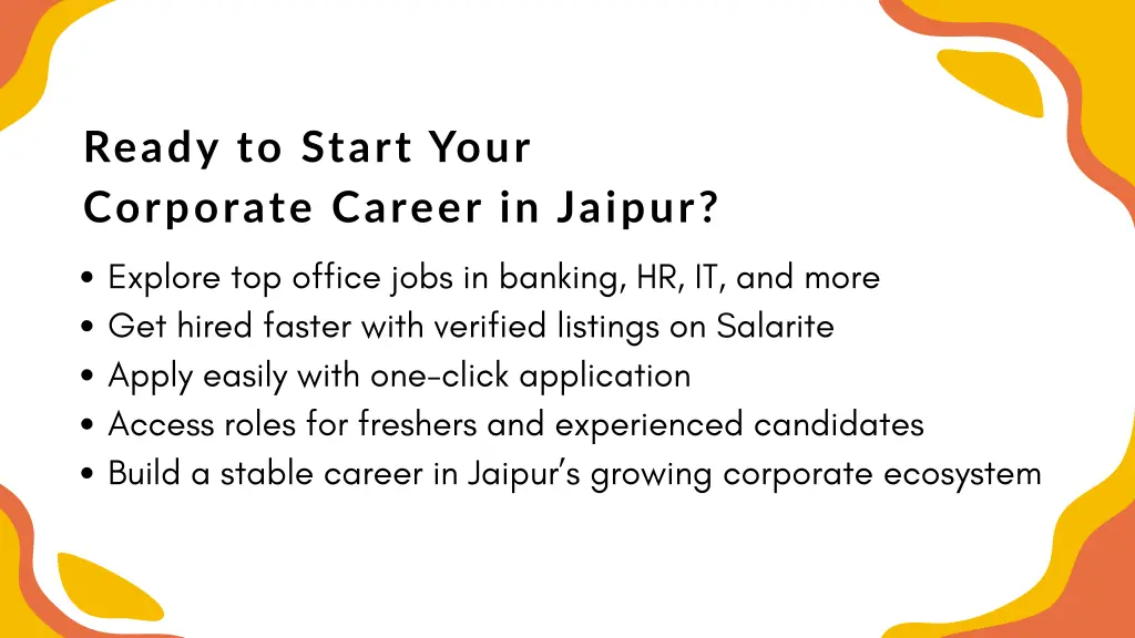 ready to start your corporate career in jaipur