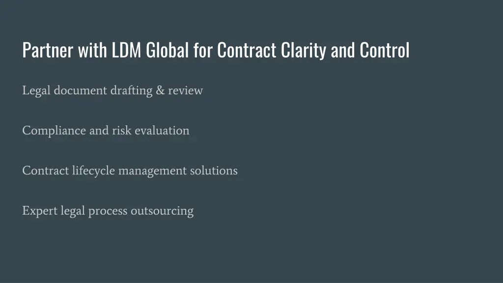 partner with ldm global for contract clarity