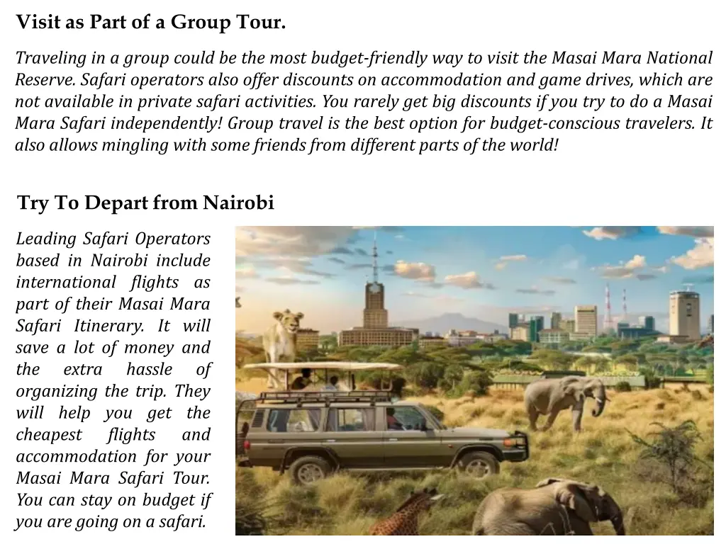 visit as part of a group tour
