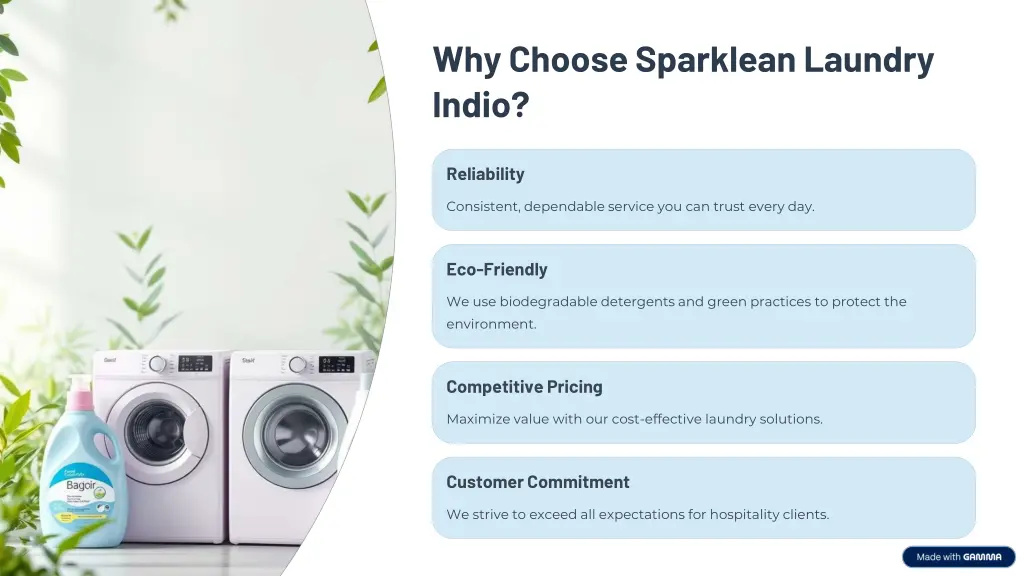 why choose sparklean laundry indio