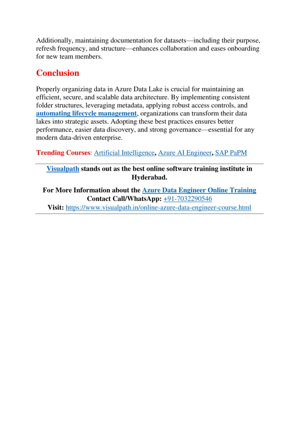 additionally maintaining documentation