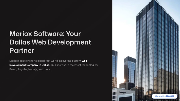 mariox software your dallas web development