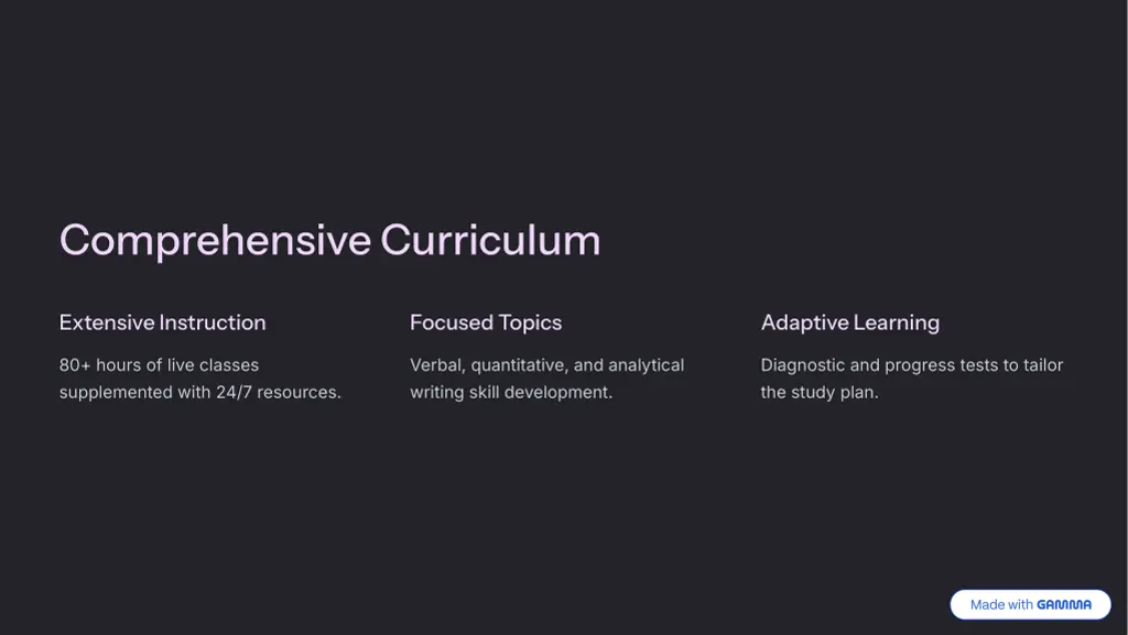 comprehensive curriculum