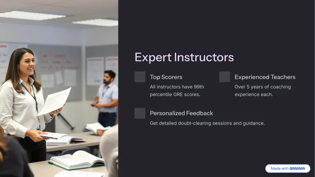 expert instructors