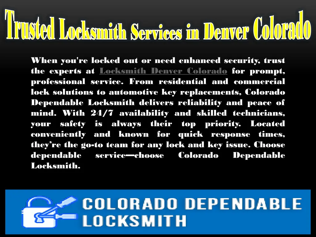 trusted locksmith services in denver colorado 3
