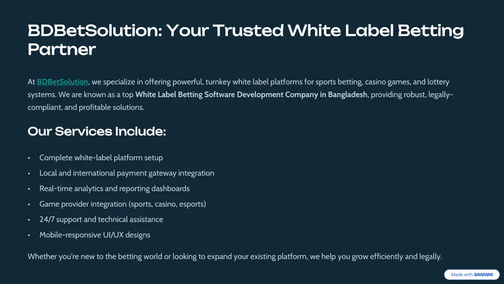 bdbetsolution your trusted white label betting