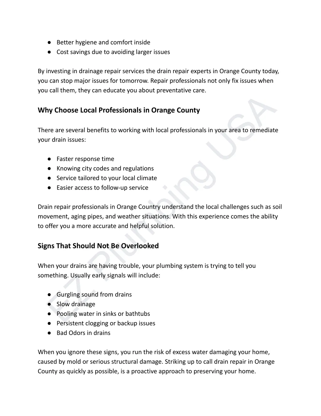 better hygiene and comfort inside cost savings
