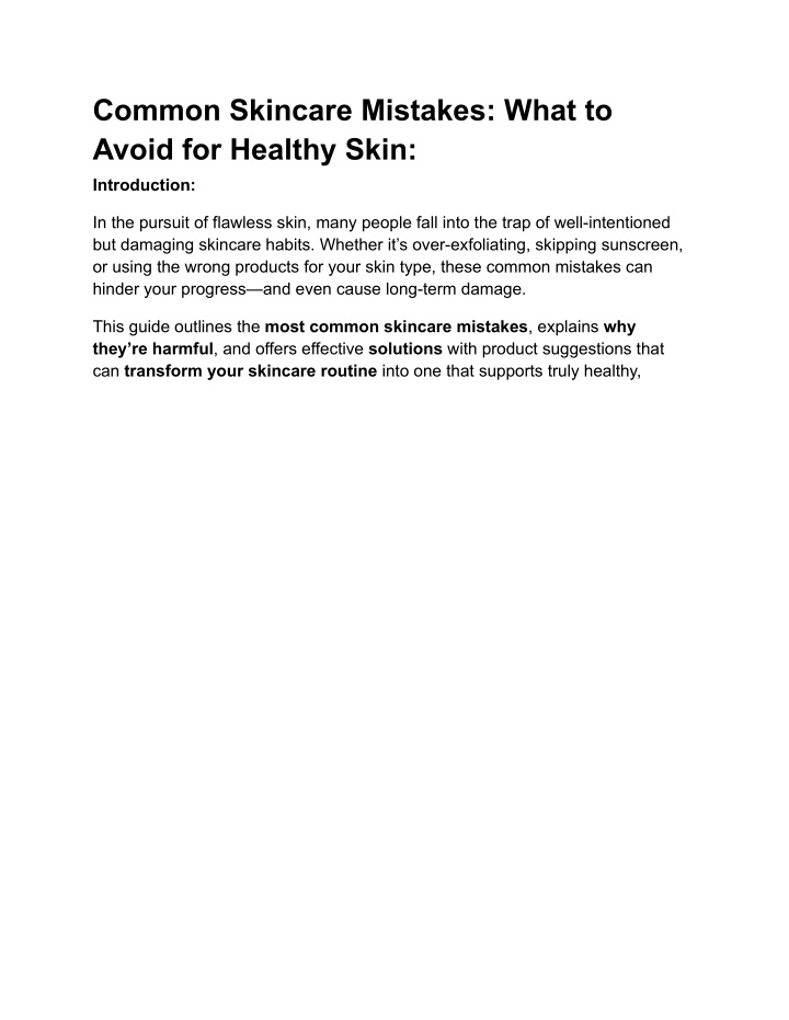 common skincare mistakes what to avoid