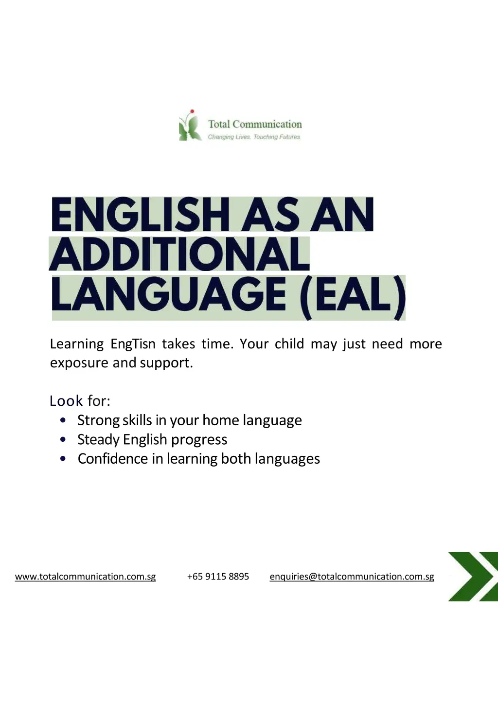 learning engtisn takes time your child may just
