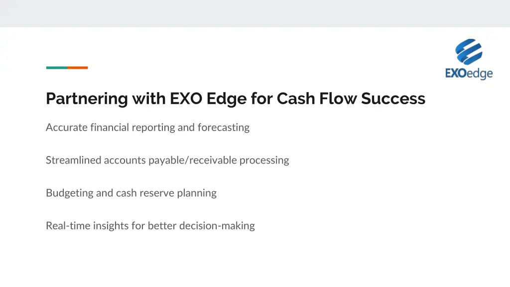 partnering with exo edge for cash flow success