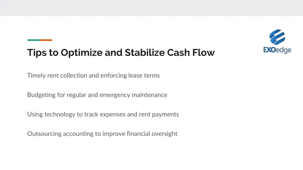tips to optimize and stabilize cash flow