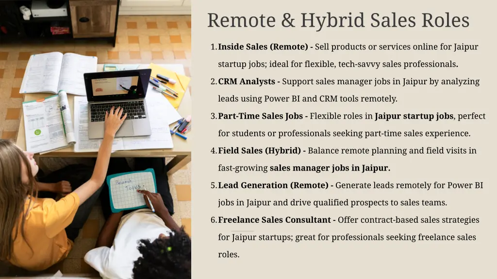 remote hybrid sales roles