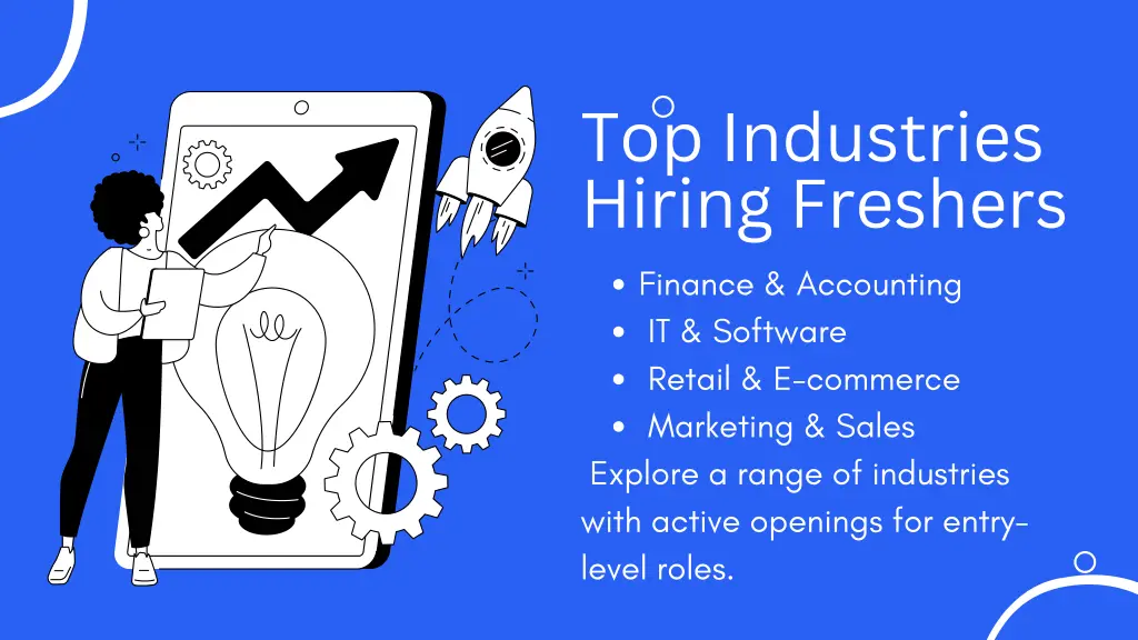 top industries hiring freshers finance accounting