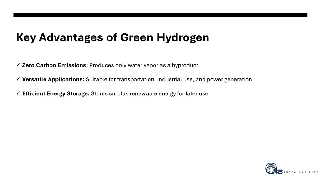 key advantages of green hydrogen