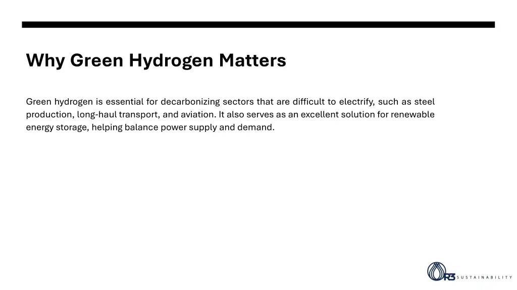 why green hydrogen matters