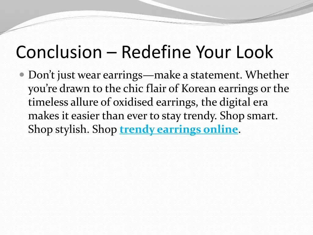 conclusion redefine your look