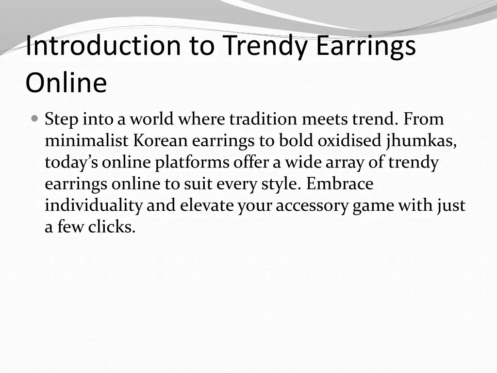 introduction to trendy earrings online