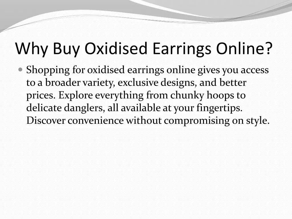 why buy oxidised earrings online