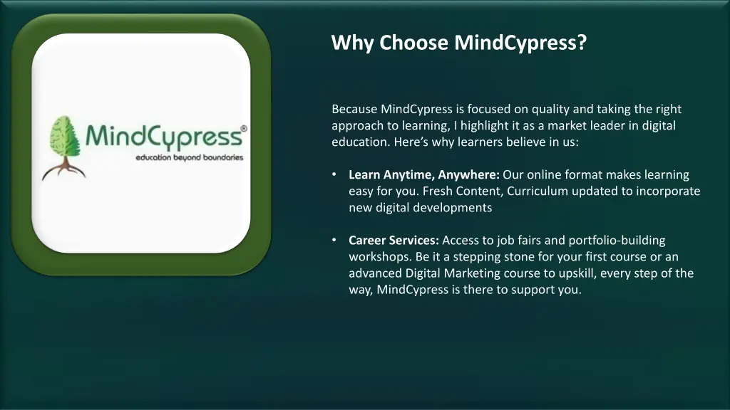 why choose mindcypress