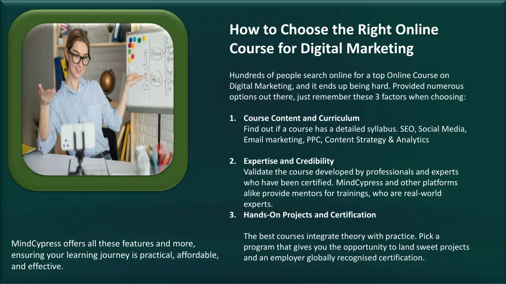 how to choose the right online course for digital