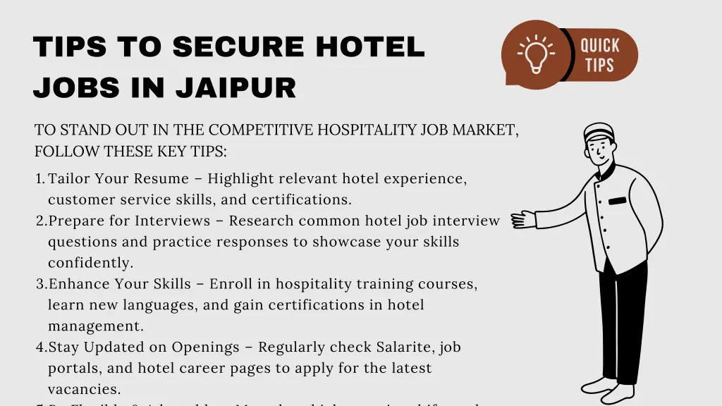 tips to secure hotel jobs in jaipur