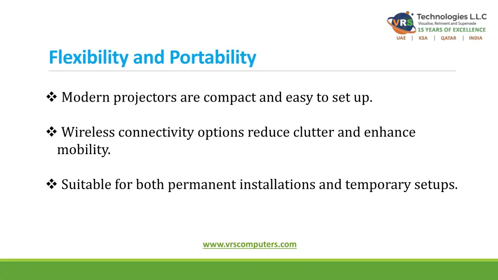 flexibility and portability