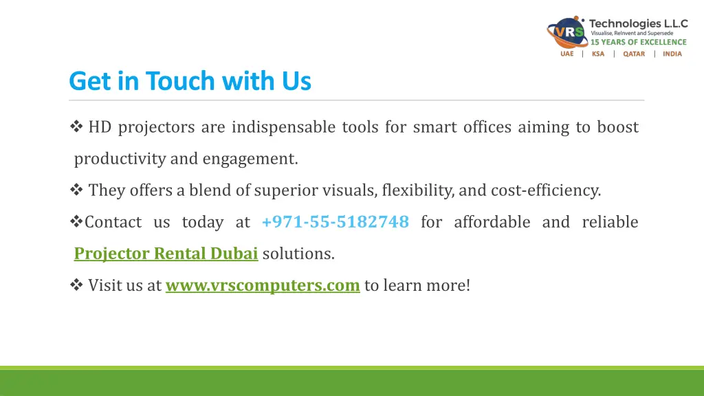 get in touch with us