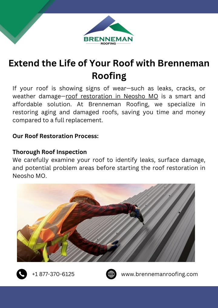 extend the life of your roof with brenneman