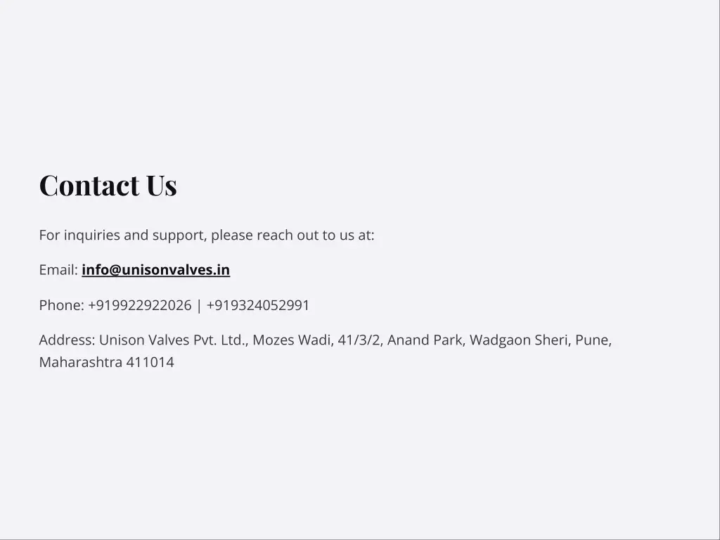 contact us