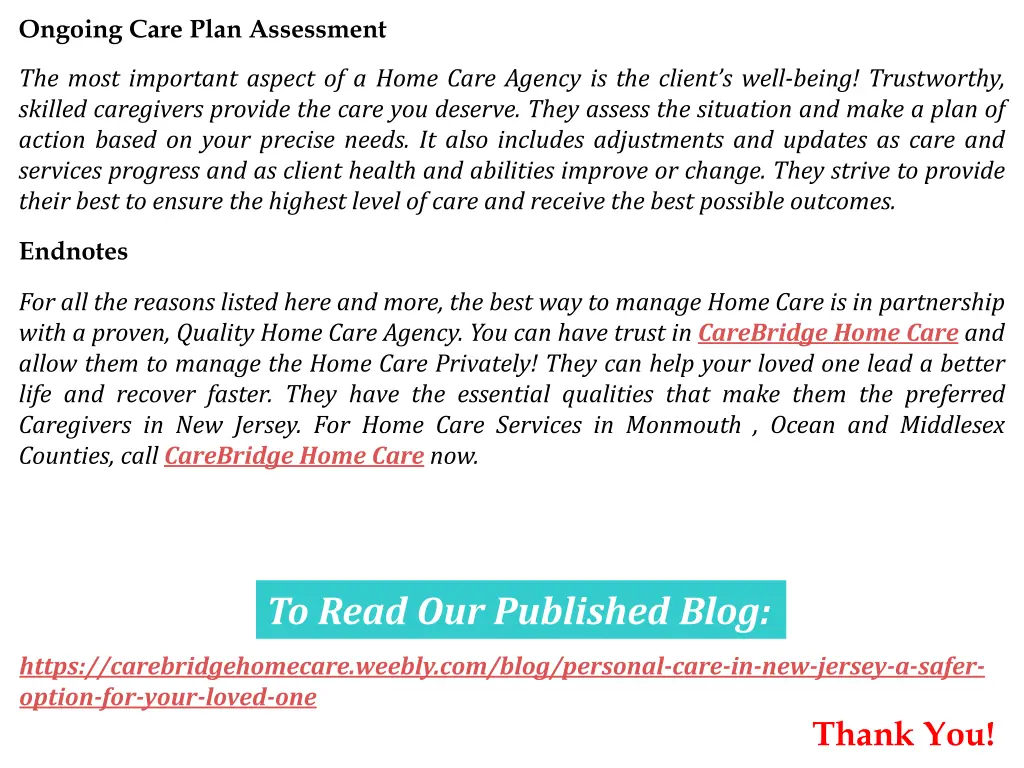 ongoing care plan assessment