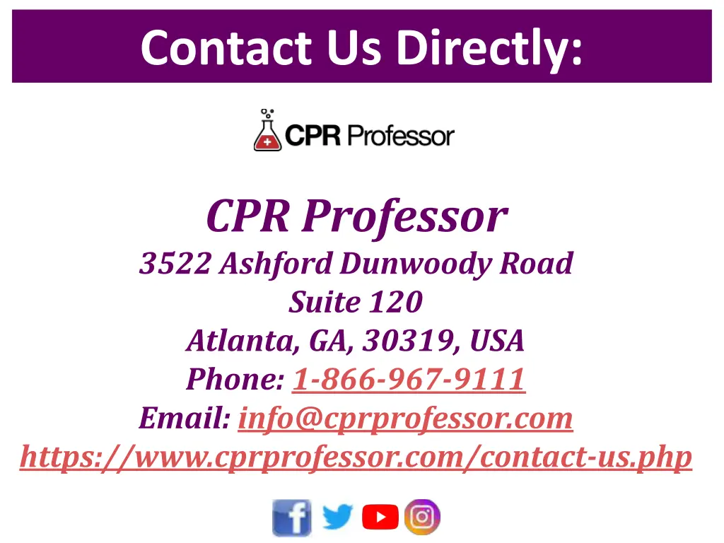 contact us directly