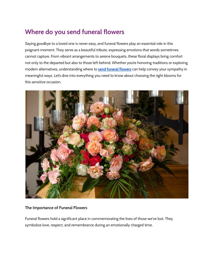 where do you send funeral flowers