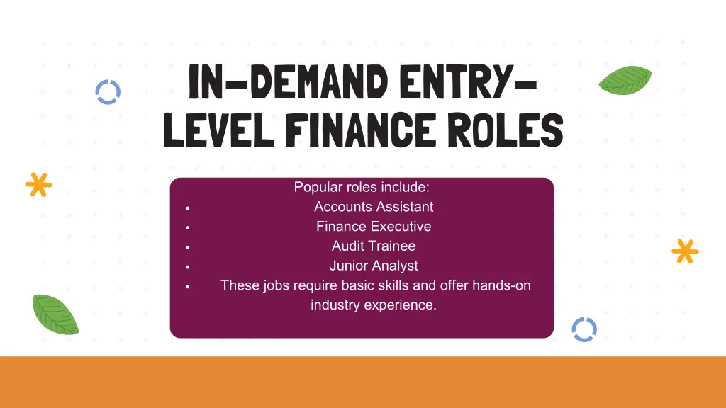 in demand entry level finance roles