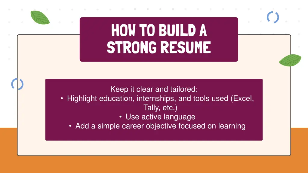 how to build a strong resume