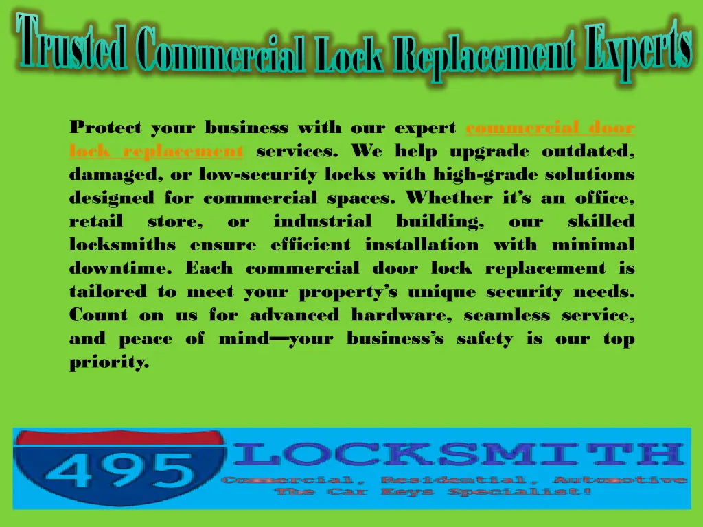 trusted commercial lock replacement experts 3