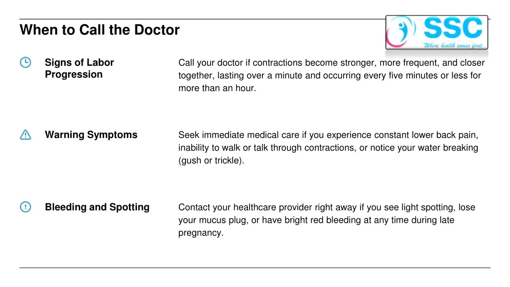 when to call the doctor