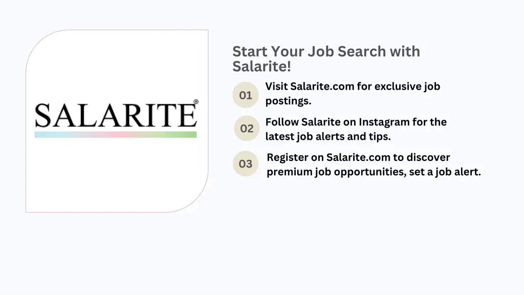 start your job search with salarite visit
