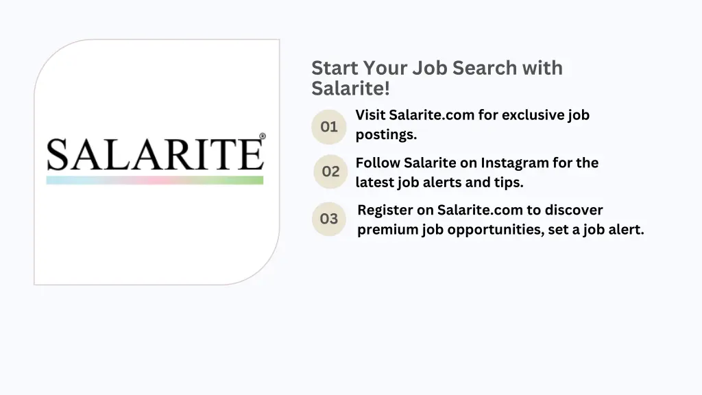 start your job search with salarite visit