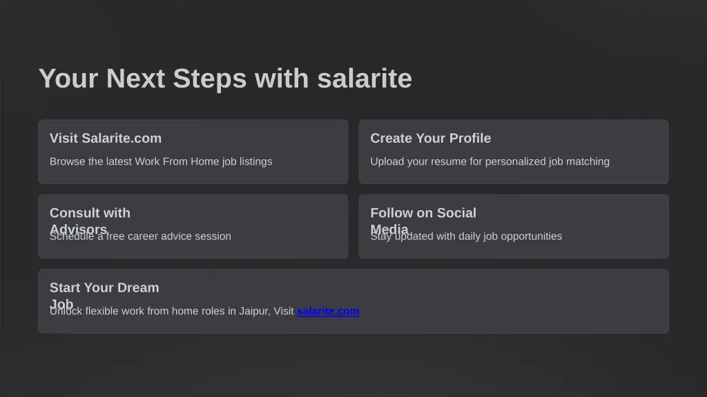 your next steps with salarite
