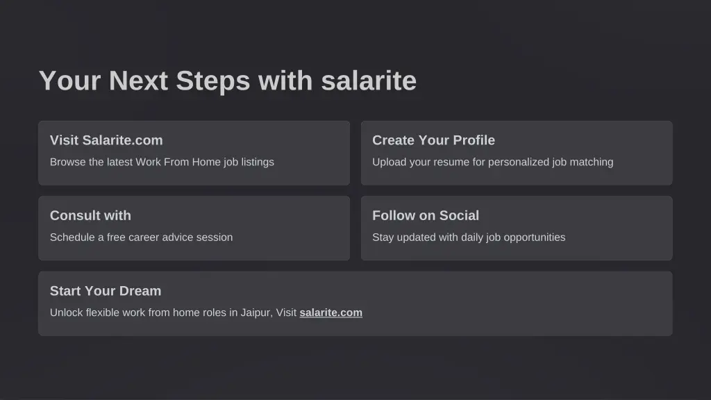 your next steps with salarite
